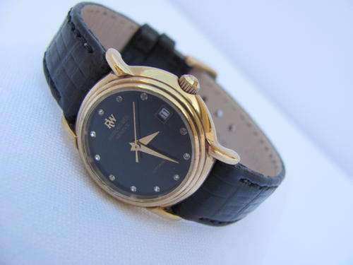 RAYMOND WEIL GENEVE DATE AUTO LADIES WATCH, BLACK DIAL