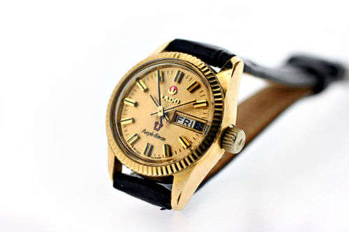 CHIC RADO PURPLE HORSE GOLD LADIES DAY DATE WATCH