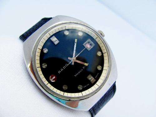 Authentic RARE RADO MARCO POLO 25 JEWELS MENS SS AUTO WATCH