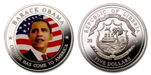 Obama Inauguration Coin $5         PR-70DC