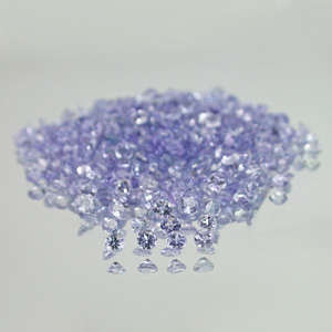 STUNNING!! NATURAL TANZANITES 12pcs - PURPLE - ROUND - 1.05cts -  COMBINED VVS