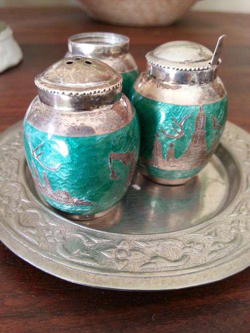 Unusual siam strerling silver set - WOW!!