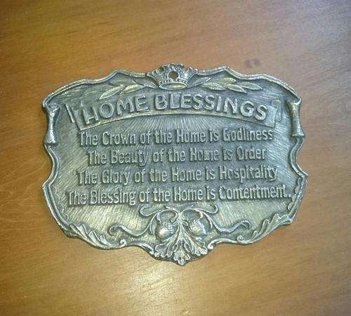 HOME BLESSING - Very unique plaque