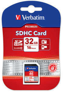 Verbatim SD SDHC Class10 32Gb Memory Card.