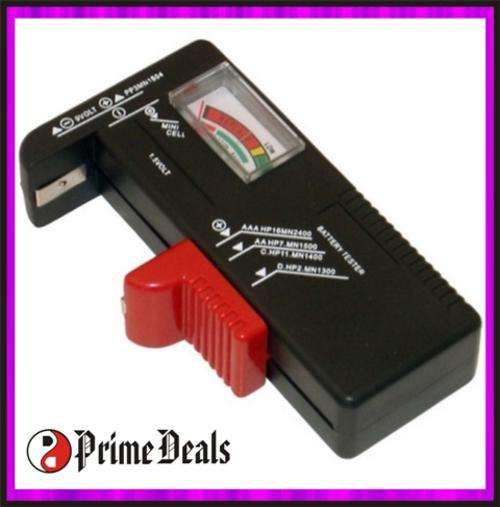 BATTERY TESTER - Save yourself Time and Money - Check that battery quickly - 1.5V & 9V Tester.