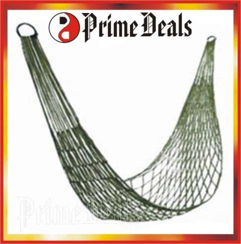 4 to GO! MESHY HAMMOCK - Manufactured from high strength Nylon Rope - HOLIDAY, CAMPING, HIKING etc!