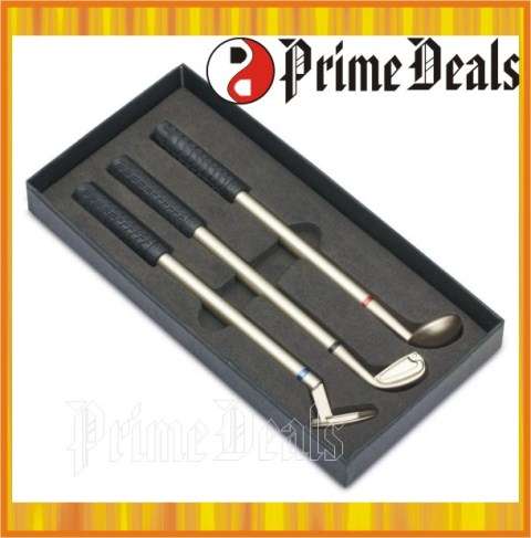 5 Sets to GO! GOLF CLUB PEN SET - Driver Putter & Iron Pens in Red/Blue/Black - IDEAL GOLFER GIFT!!