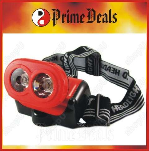 8 to Go!! 200 LUMEN HIGH POWER HEADLAMP - 90 Degree Incline / Decline Swivel.