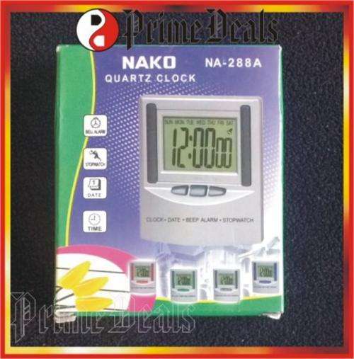 NAKO QUARTZ CLOCK - Date, Time, Stopwatch & Alarm - 6 available!!