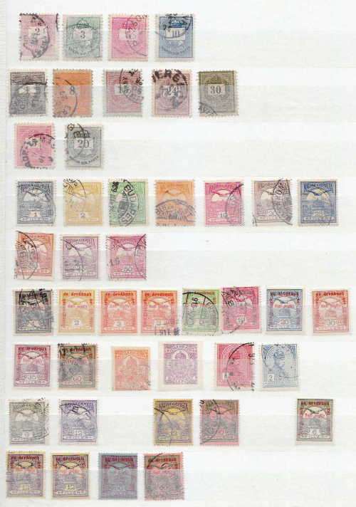 Hungary large early fine used  and mint selection