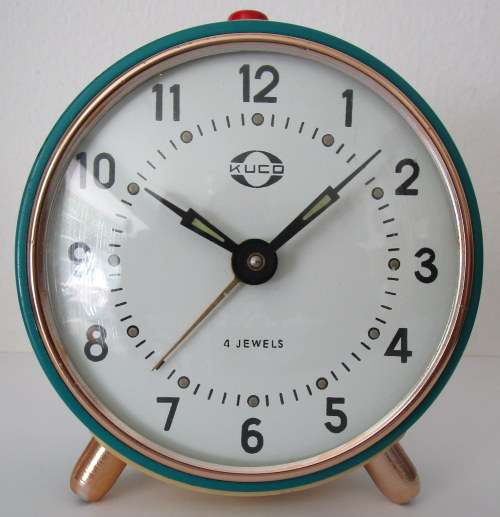 1970's New Old Stock Vintage  Russian KUCO 4 Jewels Original Mechanical  Alarm Clock