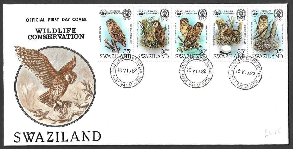 1982 - 83 SWAZILAND WILDLIFE COSERVATION TWO FDC AS PER SCAN