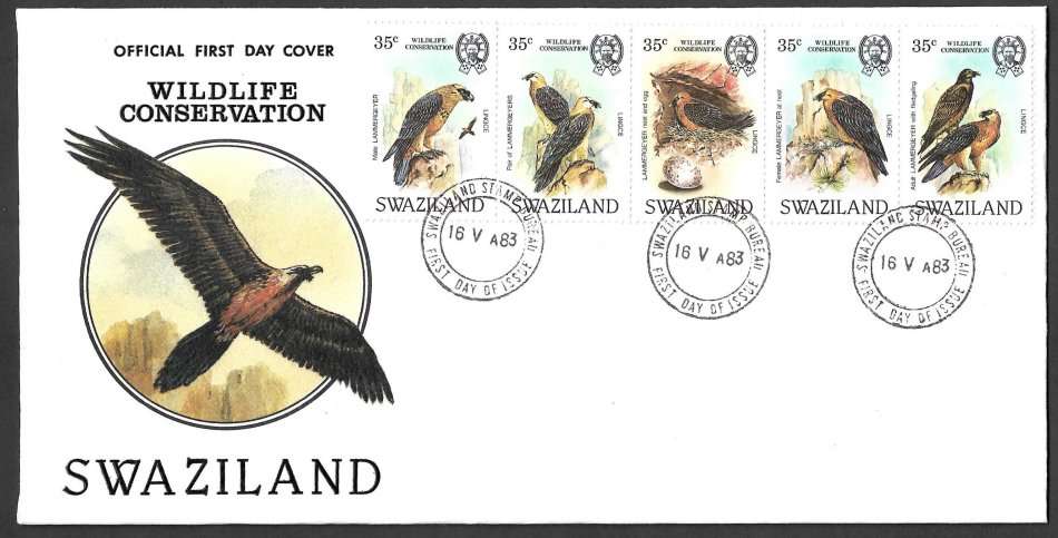 1982 - 83 SWAZILAND WILDLIFE COSERVATION TWO FDC AS PER SCAN