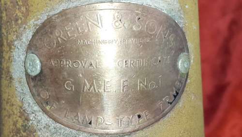 Green & Son¿s G.M.E.F No.1 miner lamp