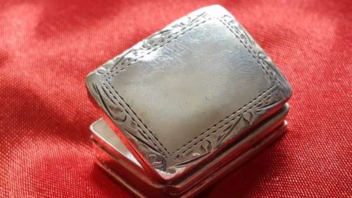 Silver pill box