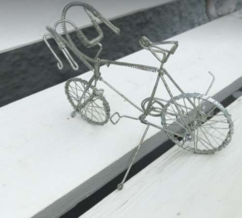 Miniature Wire Art Bicycle