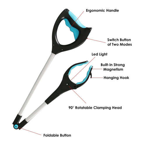Foldable Grabber Tool Built-in Strong Magnetism Pick Up