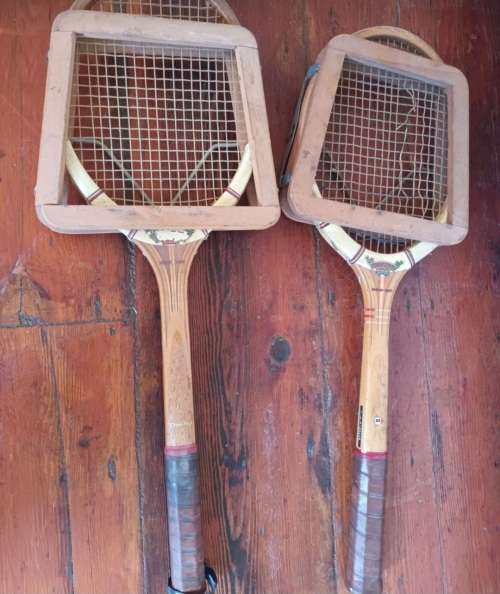 2 × DUNLOP MAXPLY FORT 80`S WOOD TENNIS RACQUET  VINTAGE DEADSTOCK MADE IN ENGLAND