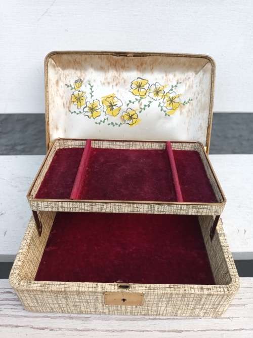 VINTAGE Farrington Texol Jewelry Box made in U.S.A.