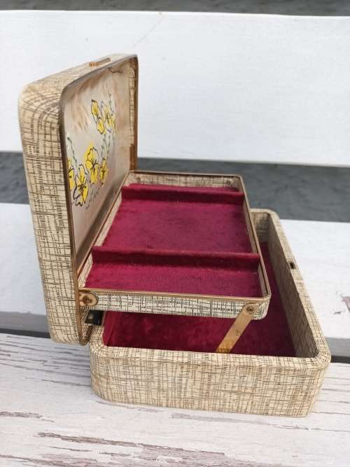 VINTAGE Farrington Texol Jewelry Box made in U.S.A.