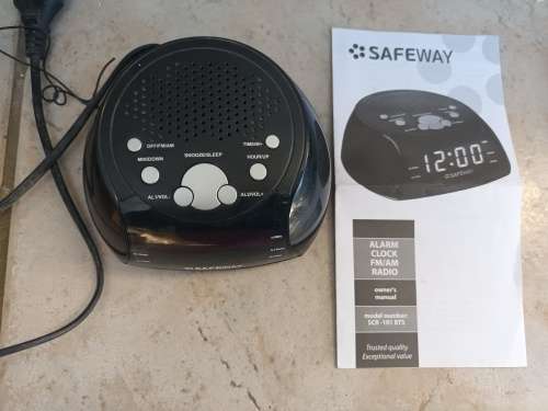 Safeway Alarm Clock FM/AM Radio SCR-101 BTS