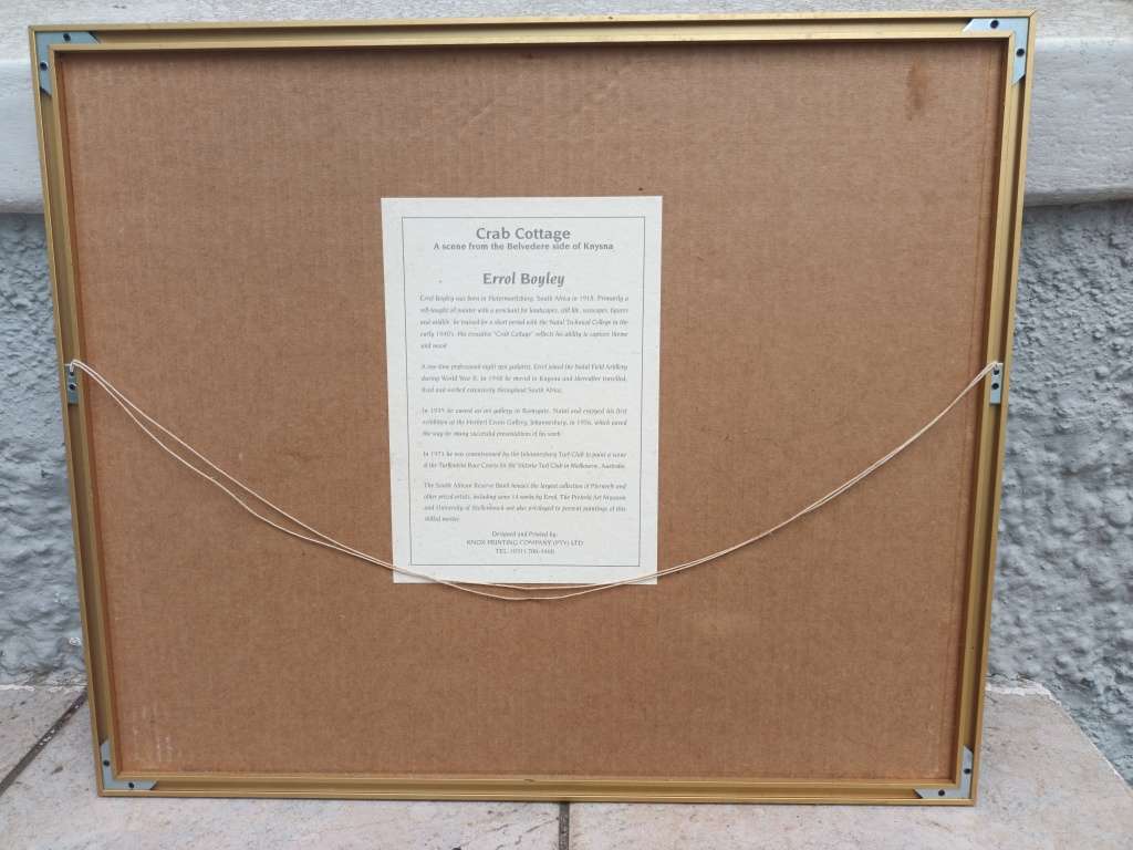 CRAB COTTAGE A scene from the Belvedere side of Knysna ERROL BOYLEY