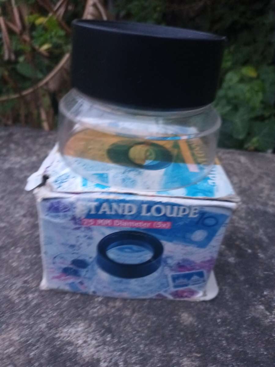 VINTAGE Stand Loupe Magnifier 75mm Diameter (5x) Insect Inspector No. SL75