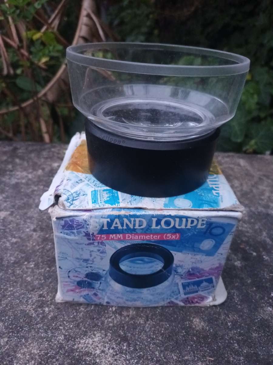 VINTAGE Stand Loupe Magnifier 75mm Diameter (5x) Insect Inspector No. SL75