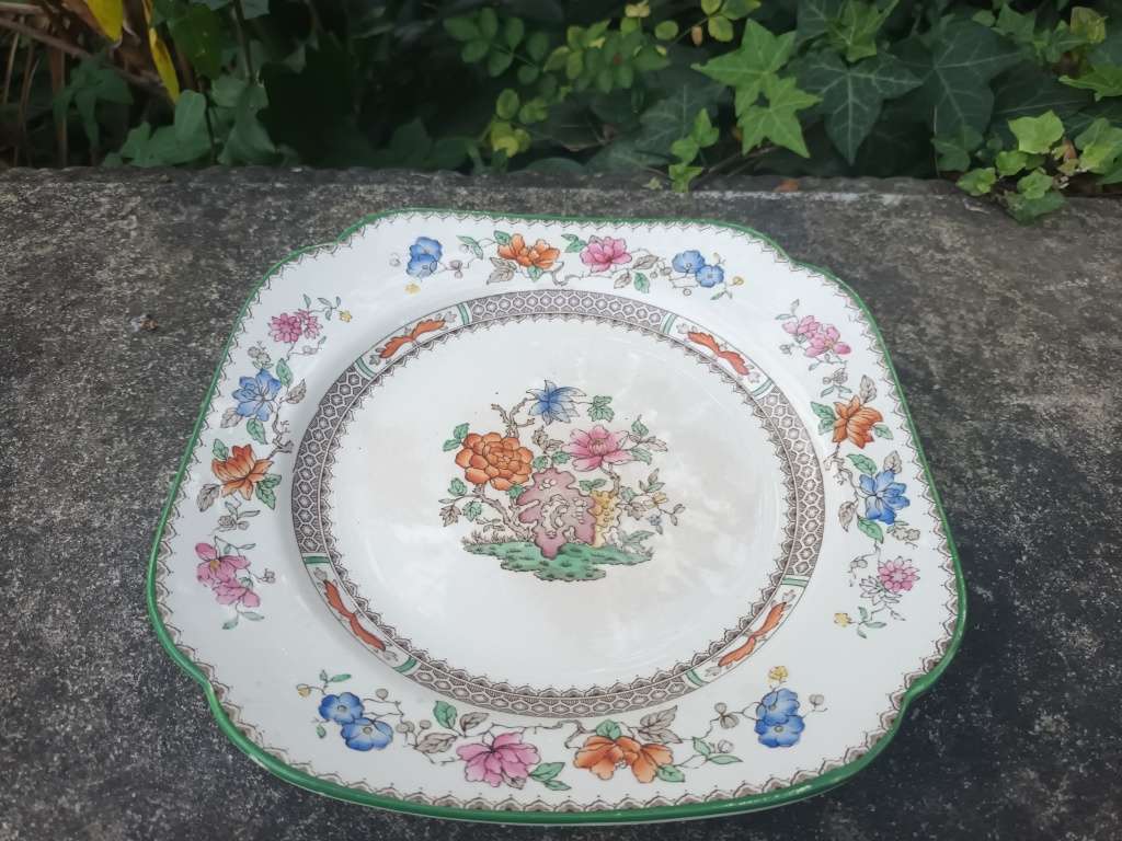 VINTAGE 1952 Spode Chinese Rose Plate 629599 Copeland Bread/ Cake Plate