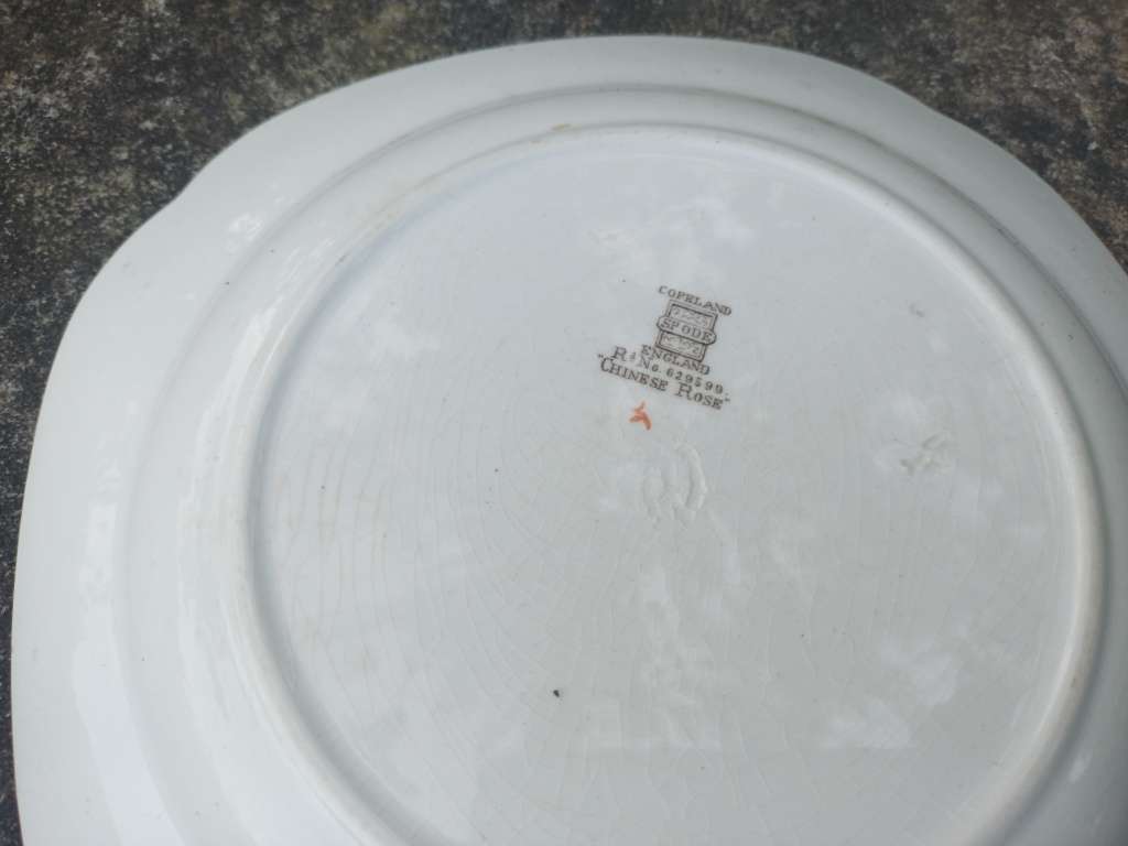 VINTAGE 1952 Spode Chinese Rose Plate 629599 Copeland Bread/ Cake Plate