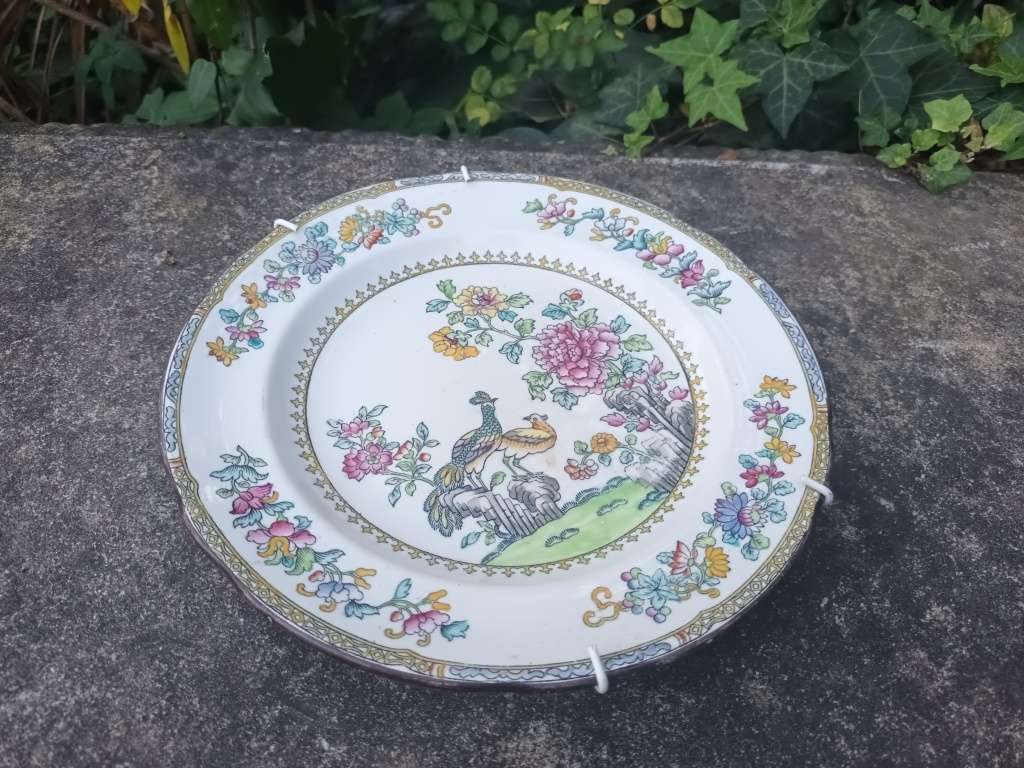 Antique Copeland Spode Peacock Plate