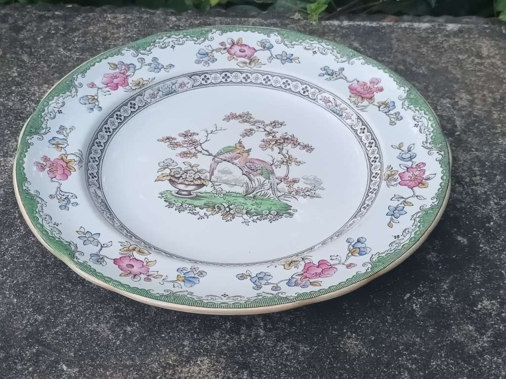 VINTAGE Spode Copeland Eden Plate With Birds And Flowers Motive
