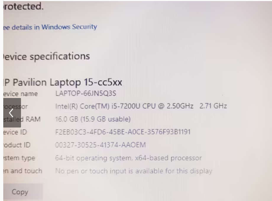HP Pavilion 15 i5-1155G7 16GB RAM 500GB PCIE NVME SSD 15.6`