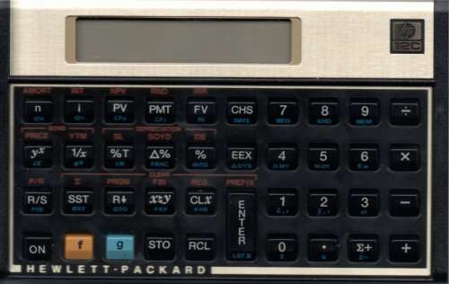 HP 12c Calculator Tested and working 100% with original HP pouch Cr-2032 battery Version