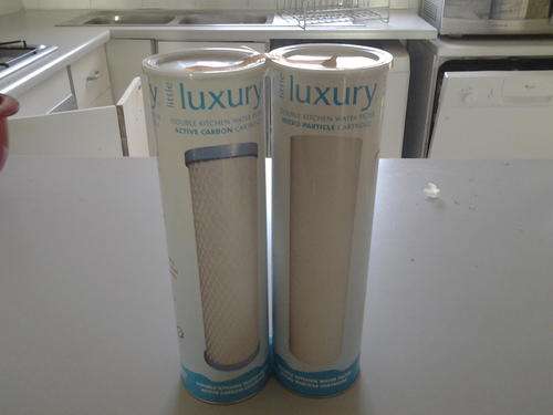 Little Luxuary active carbon and Micro particle filters for double kitchen water filter