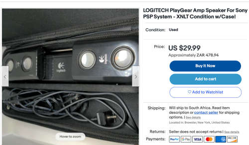 LOGITECH PLAYGEAR AMP and SPEAKERS