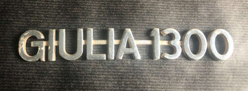 ALFA ROMEO CAR BADGE GIULIA 1300  / METAL