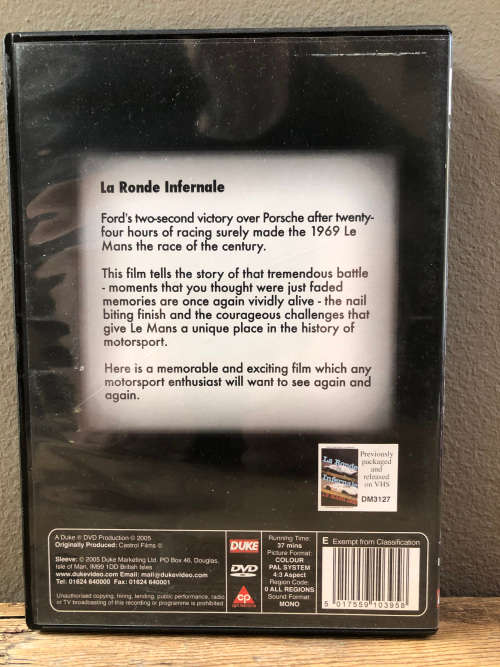 DVDs MOTORSPORT RACING CARS - LOT 1 / R50each