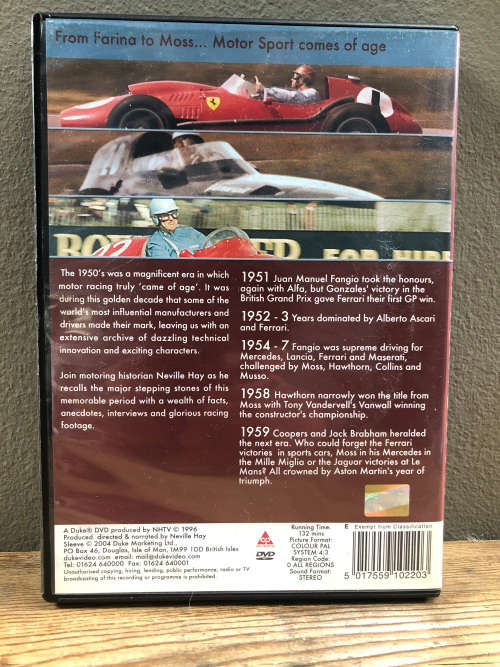 DVDs MOTORSPORT RACING CARS - LOT 1 / R50each