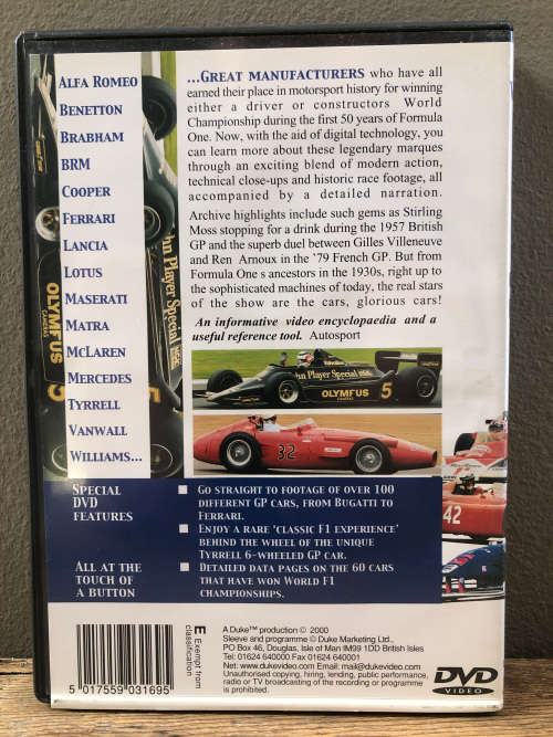 DVDs MOTORSPORT RACING CARS - LOT 2 / R50each