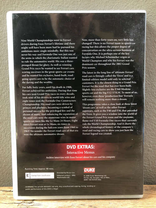 DVDs MOTORSPORT RACING CARS - LOT 2 / R50each