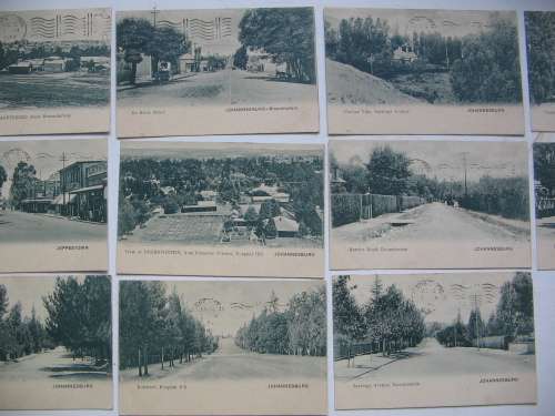 Antique postcards of Johannesburg c. 1904