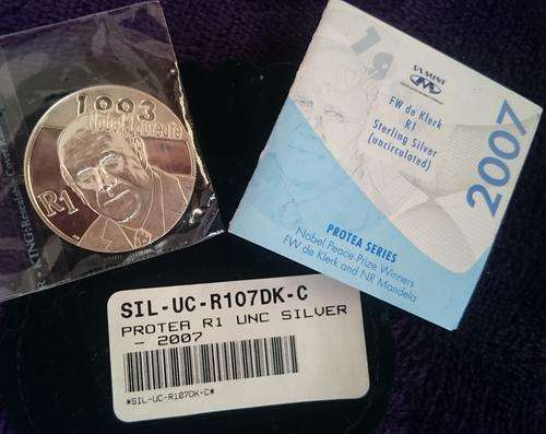 2007 FW DE KLERK R1 UNC COIN - LOW MINTAGE OF 882