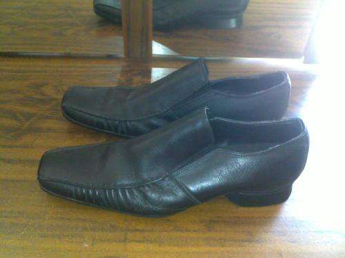D66 Black Genuine Leather Shoes UK Size 9 - Very good condition