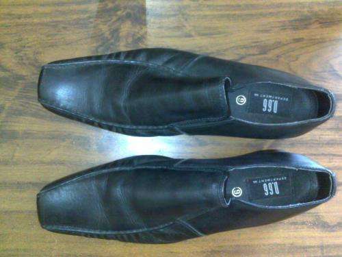 D66 Black Genuine Leather Shoes UK Size 9 - Very good condition
