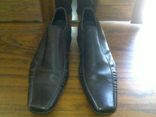 D66 Black Genuine Leather Shoes UK Size 9 - Very good condition