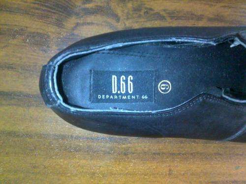 D66 Black Genuine Leather Shoes UK Size 9 - Very good condition