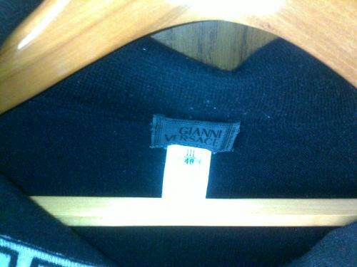 VERSACE 100% Cashmere Sweater Luxury Size M BLACK (Slim/Medium size body fit)