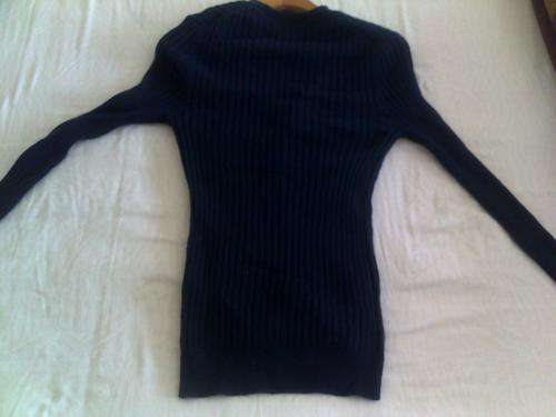 Burberry Cashmere Sweater Luxury Size M Blue Navy (Slim/Medium size body fit)