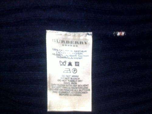 Burberry Cashmere Sweater Luxury Size M Blue Navy (Slim/Medium size body fit)